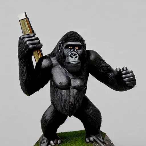 Prompt: gorilla lords of Valhalla, neo classical