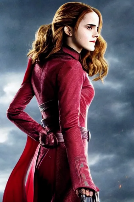 Image similar to Still of Emma Watson as Scarlett Witch