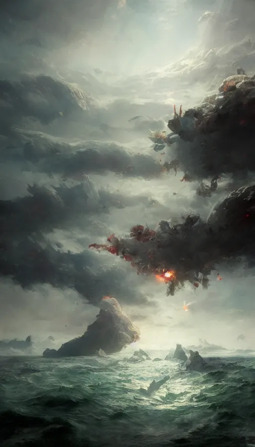 Image similar to the end of the world, by ruan jia