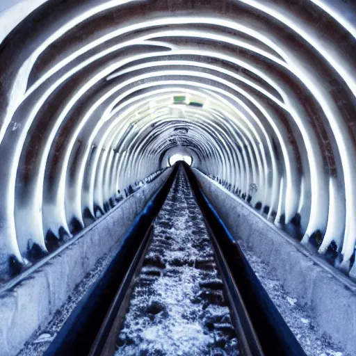 Image similar to ain aincient snowden icelair tunnel meltong antrior anto into an 4 4 d perspectivroo perspective roomy mayde ofic of ice gahalaxiere sturry cozmiss, 8 k antisurreaubismadstractiomposition, 8 k