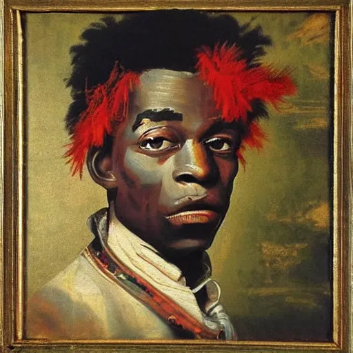 Prompt: 1 8 th century oil painting ultra realistic in the style of jean basquiat