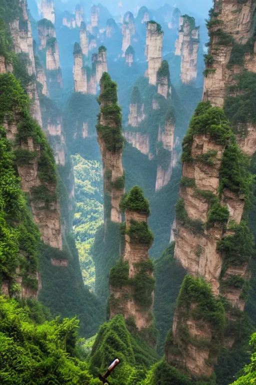 Image similar to zhangjiajie pipe organ, award winning national geographic, iol painting