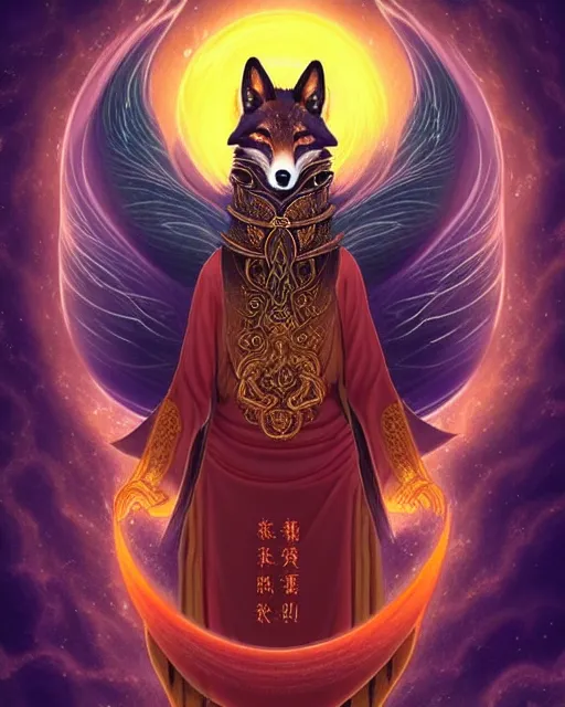 Prompt: invocations unto the yaohu yanshi 🦊 and the lupercalic secret histories 🐺 : paw walker anthropicon ergo licht : the way of the tail, fang, and claw | when the stars fall all will hear fenrir's howl 🌌 🙌 cry wolf - blessed beasts burn babylon