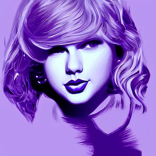 Prompt: Taylor Swift made of purple ice, trending on artstation