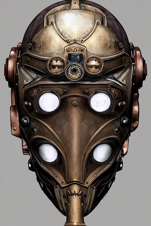 Image similar to steampunk helmet fantasy art mask robot ninja stylized digital illustration sharp focus, elegant intricate digital painting artstation concept art global illumination ray tracing advanced technology chaykin howard and campionpascale and cooke darwyn and davis jack