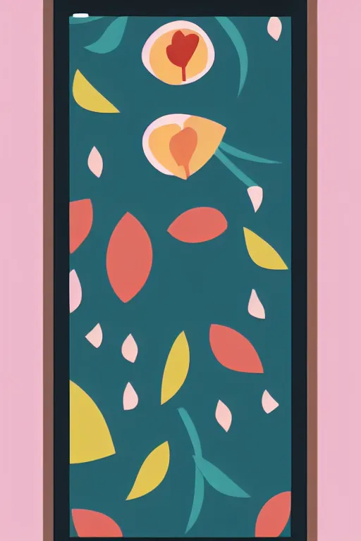 Image similar to minimalist boho style art of a smartphone, illustration, vector art