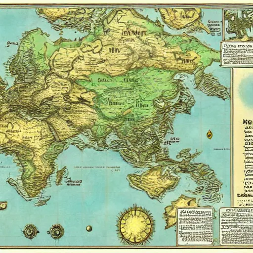 Prompt: fantasy maps, continents.