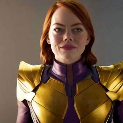 Image similar to emma stone as thanos