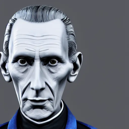 Prompt: grand moff tarkin, realistic, 8 k, raytracing, cinematic