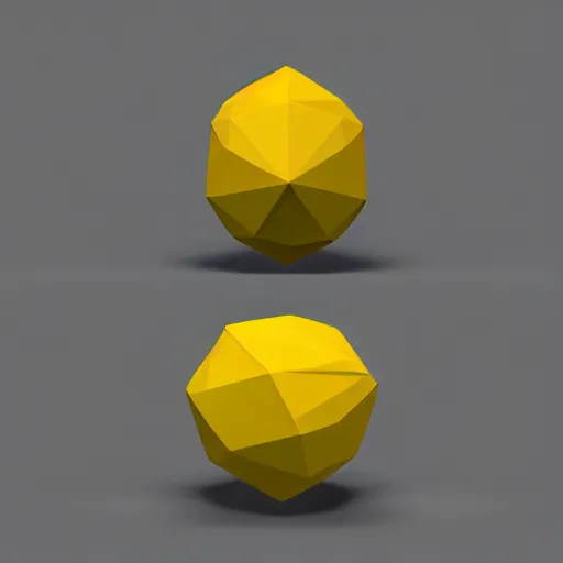 Image similar to low poly lemon