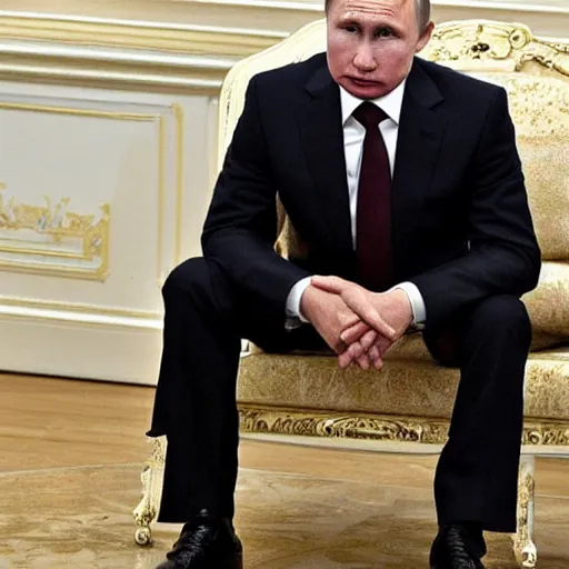 Image similar to photo, vladimir putin eating a human leg