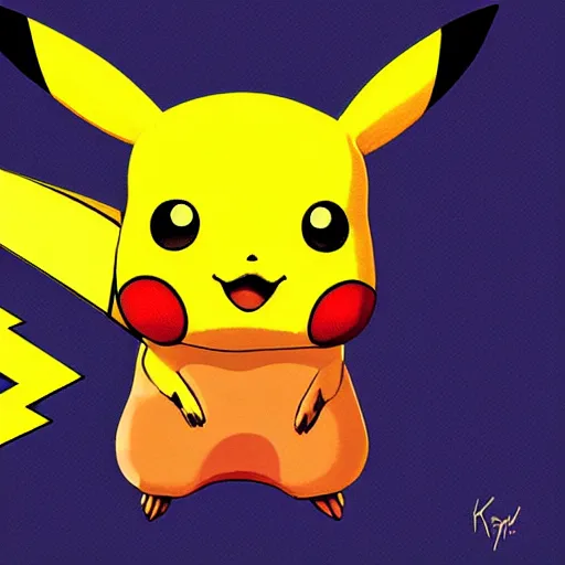 Image similar to pikachu by Koson Ohara