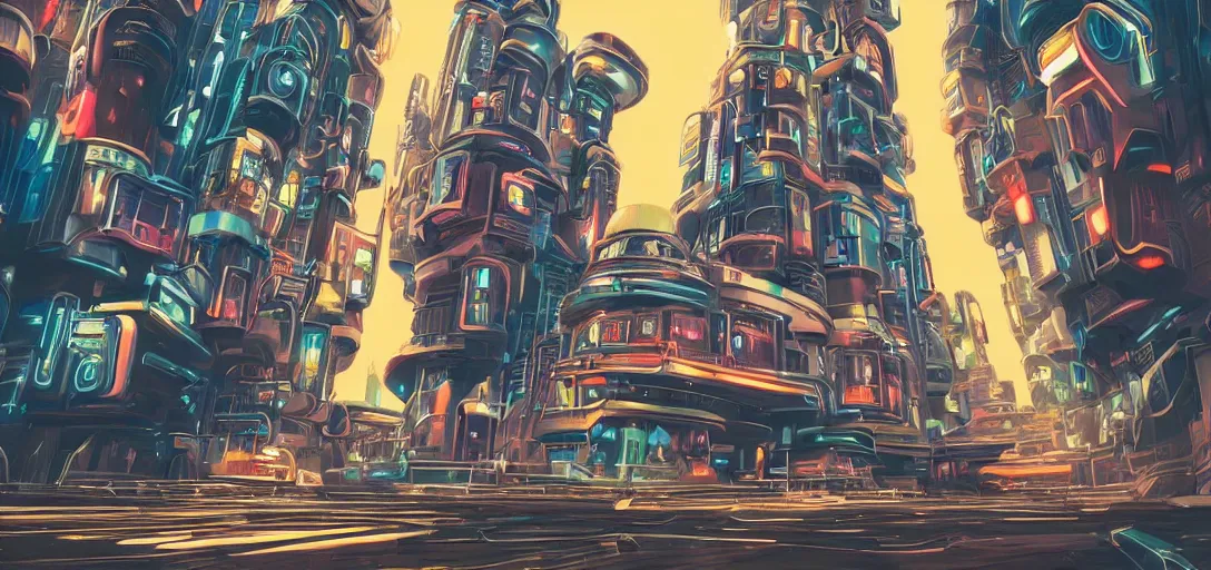 Image similar to Retro Futuristic City