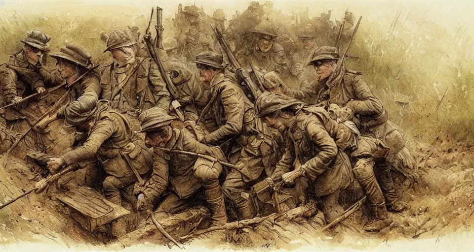 Prompt: (((((a muddy WWI trench))))) by Jean-Baptiste Monge!!!!!!!!!!!!!!!!!!!!!!!!!!!