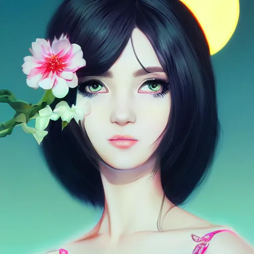 Prompt: pretty woman in goddess princess attire, painted by ilya kuvshinov