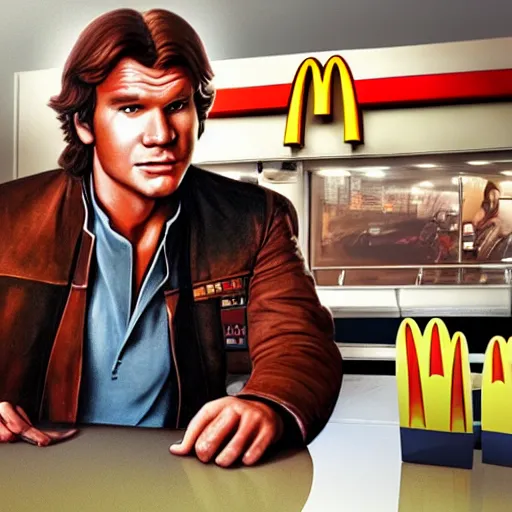 Image similar to Han solo at McDonalds, HDR