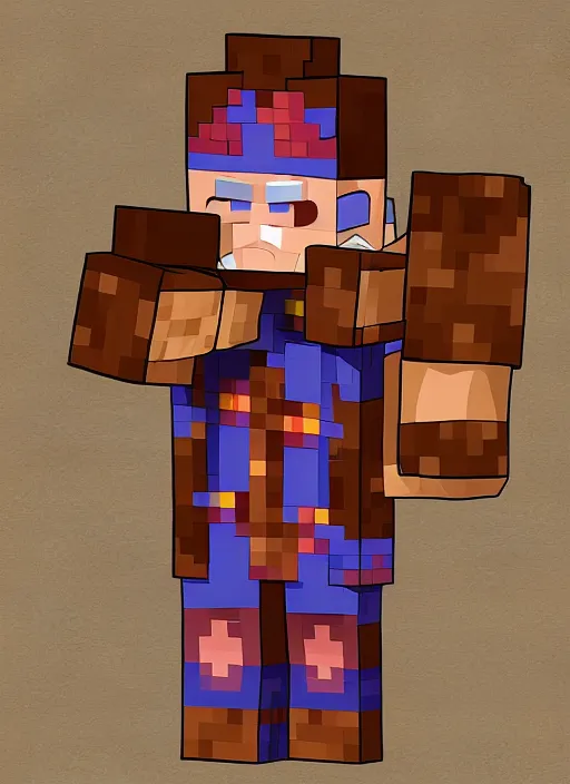 Prompt: an evil mage named lalu, detsiled intricate minecraft character