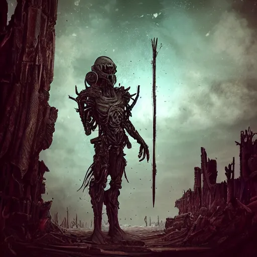 Photo of a (dormant) (Sentinel) holding the Stable Diffusion