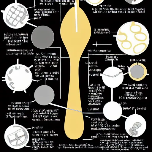 Image similar to highly detailed technical diagram of a spoon