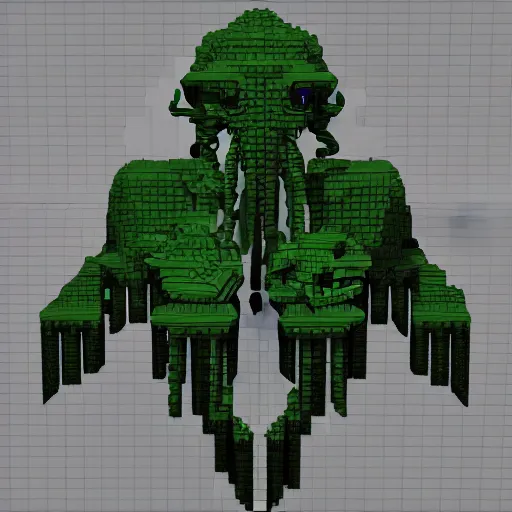 Image similar to Cthulhu voxel art