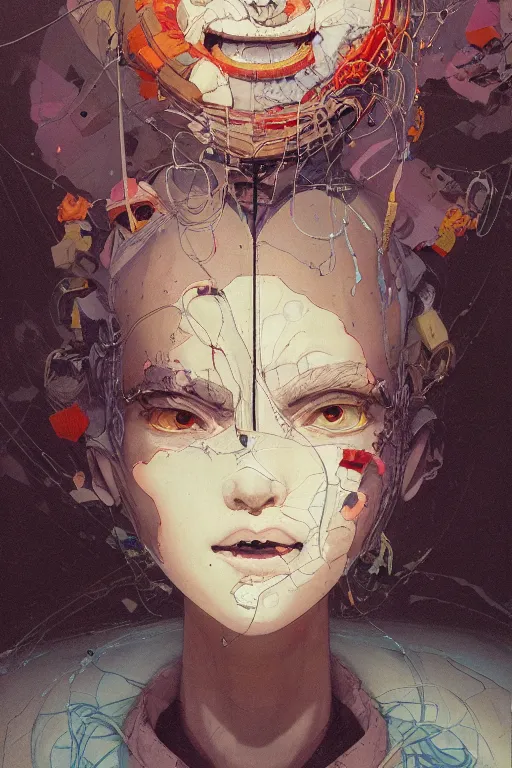 Prompt: prompt : city scavenger portrait soft light painted by james jean and katsuhiro otomo and erik jones, inspired by akira anime, smooth face feature, intricate oil painting, high detail illustration, sharp high detail, manga and anime 1 9 9 9