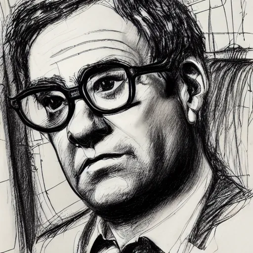 Image similar to a realistic yet scraggly portrait sketch of the side profile of a stern and sophisticated elton john, trending on artstation, intricate details, in the style of frank auerbach, in the style of sergio aragones, in the style of martin ansin, in the style of david aja, in the style of mattias adolfsson