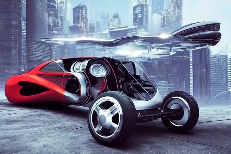 Image similar to a cyberpunk hot rod hover car, futuristic, scifi, realistic