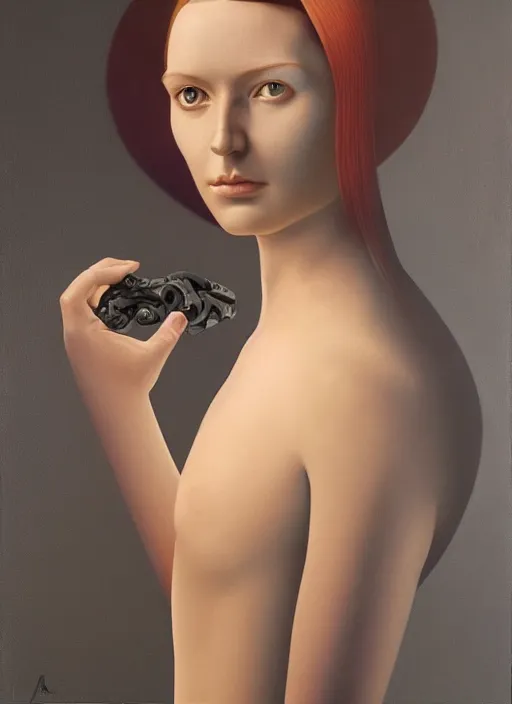 Image similar to a portrait of a cyborg in a scenic environment by mary jane ansell