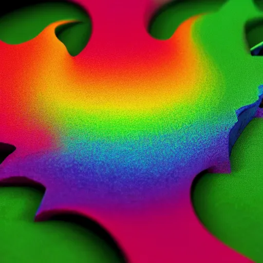 Image similar to rainbow leaf made out of!! smoke, octane render, 4 k, high detail