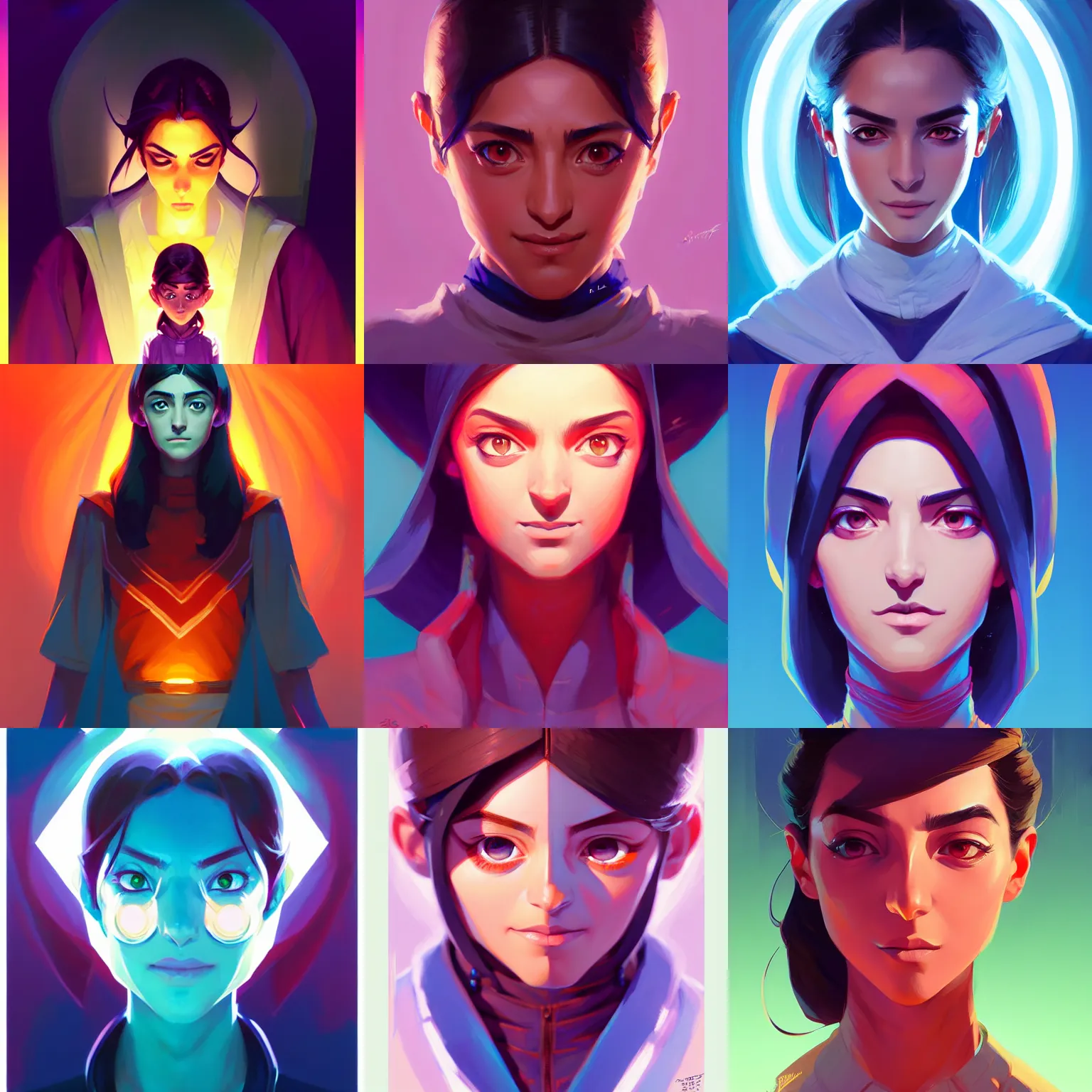 Prompt: symmetrical centered portrait, Maya Ali Sorcerer, official fanart behance hd artstation by Jesper Ejsing, by RHADS and Makoto Shinkai and Lois van baarle and ilya kuvshinov and rossdraws