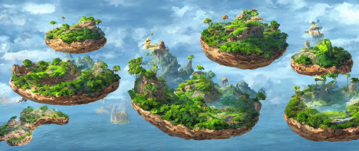 Image similar to floating islands concept art