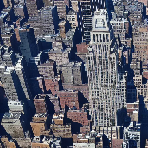 Prompt: aerial photo of a giant bird in new york,