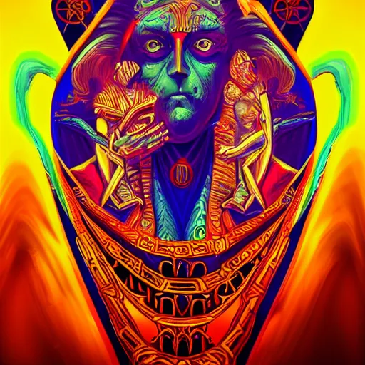 Image similar to Aleister Crowley style, vivid colors, high details, cinematic, 8k resolution, beautiful detailed, photorealistic