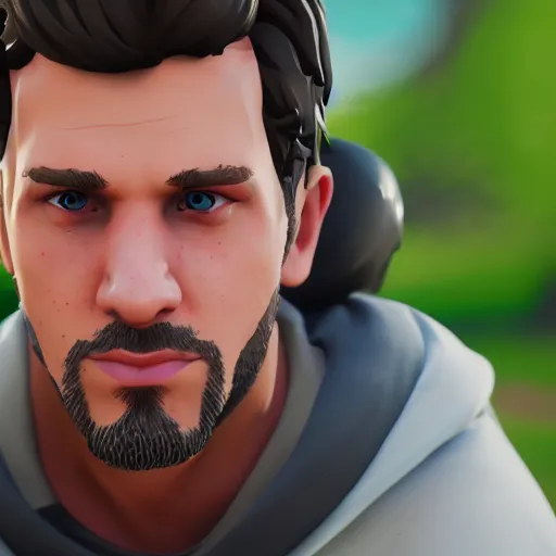 Image similar to a detailed portrait of jamie kennedy in fortnite, unreal engine 5 rendered, incredibly highly detailed and realistic, 8 k, sharp focus, studio quality
