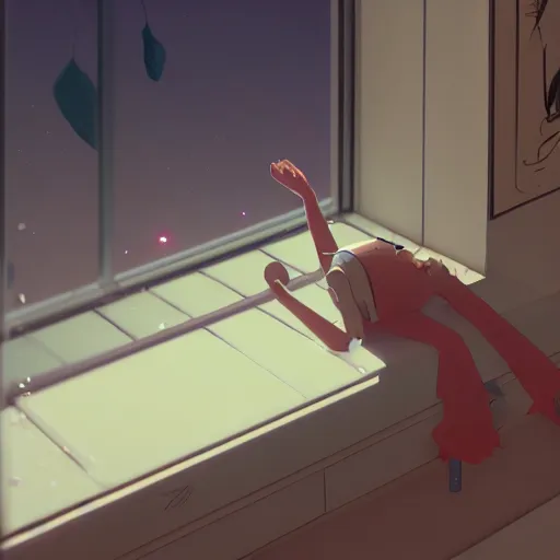 Prompt: within my reflection i see tears, for what i see is the truth, are my greatest fears, detailed, cory loftis, james gilleard, atey ghailan, makoto shinkai, goro fujita, studio ghibli, rim light, exquisite lighting, clear focus, very coherent, plain background