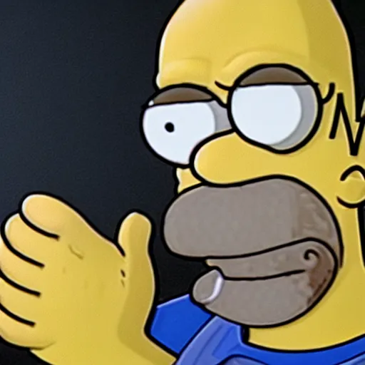 Image similar to realistic homer simpson