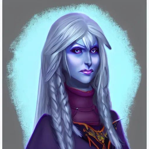 Image similar to drow priestess d&d character commission, featured on ArtStation