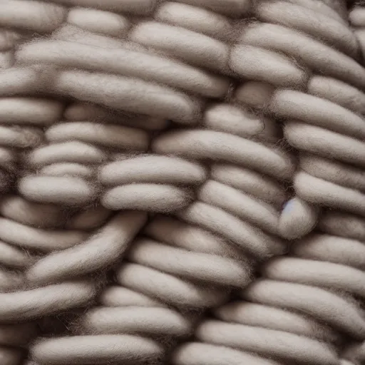 Prompt: macro photography of wool, high definition