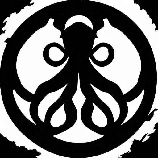 Image similar to scp. antimemetic. shipping logo. cthulhu