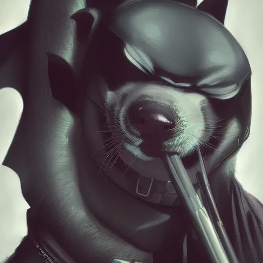 Prompt: A ferret is Batman, hyperdetailed, artstation, cgsociety, 8k