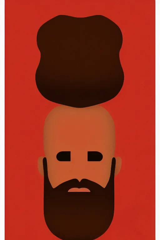 Image similar to face icon stylized minimalist portrait of a respectable dignified 3 0 ish pentecostal preacher with kind eyes and red beard and hair, serge birault, global illumination