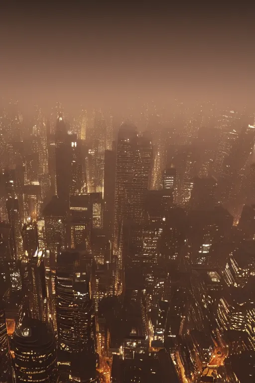 Prompt: night city without lights in fog, tall buildings, high details, cinematic, 8k resolution, beautiful detailed, insanely intricate details,