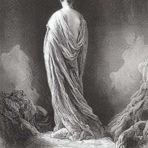 Image similar to aesthetic McDonald’s by Gustave Doré