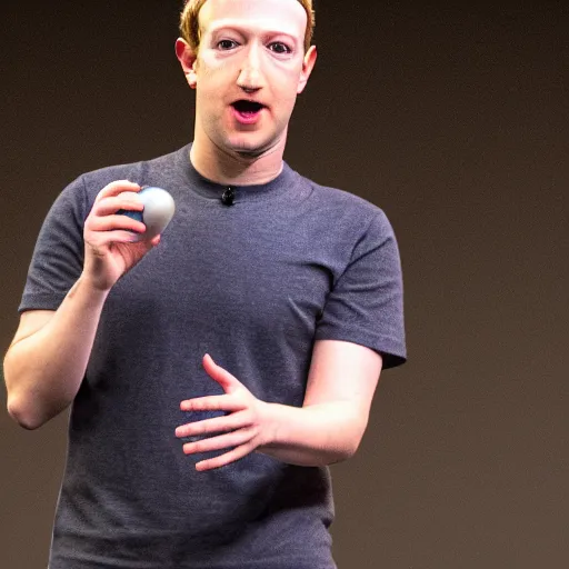 Image similar to Mark Zuckerberg eating a lightbulb, highly detailed, high quality, HD, 4k, 8k, Canon 300mm, professional photographer, 40mp, lifelike, top-rated, award winning, realistic, sharp, no blur, edited, corrected, trending