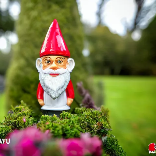 Prompt: A high-quality photo of Sajid Javid (as a garden gnome), glazed, glossy, m.zuiko 75mm, f 1.8, 1/400, RAW, unedited, 8K, high quality,