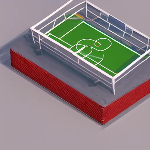 Prompt: 3d digital soccer themed game lootbox, isometric, octane, cinema 4d, vray