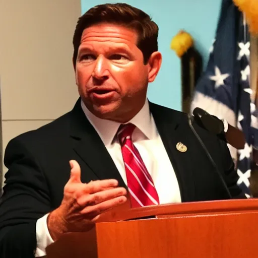 Image similar to Ron DeSantis as the actual devil