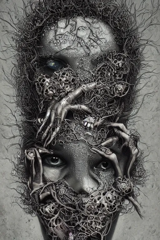 Image similar to Plague goddess painting by Dan Hillier, trending on artstation, artstationHD, artstationHQ, 4k, 8k