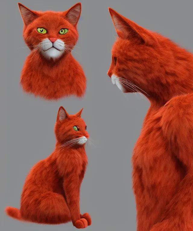 Image similar to the pragmatic, self - righteous, sheltered male anthropomorphic red - furred cat. he has a thin build. trending on artstation deviantart pinterest hyper detailed photorealistic hd 8 k post - processing high resolution