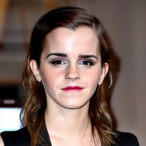 Image similar to Emma Watson cross eyed